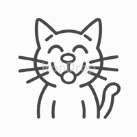 おもしろ猫アイコン(アウトライン)