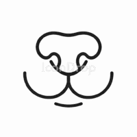 猫の鼻のアイコン(アウトライン)