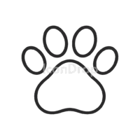 Cat Paw Icon Outline
