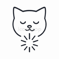 読み込み中の猫のアイコン（アウトライン）