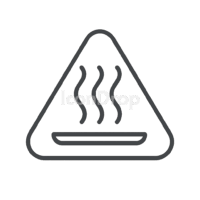 Caution Hot Icon Outline