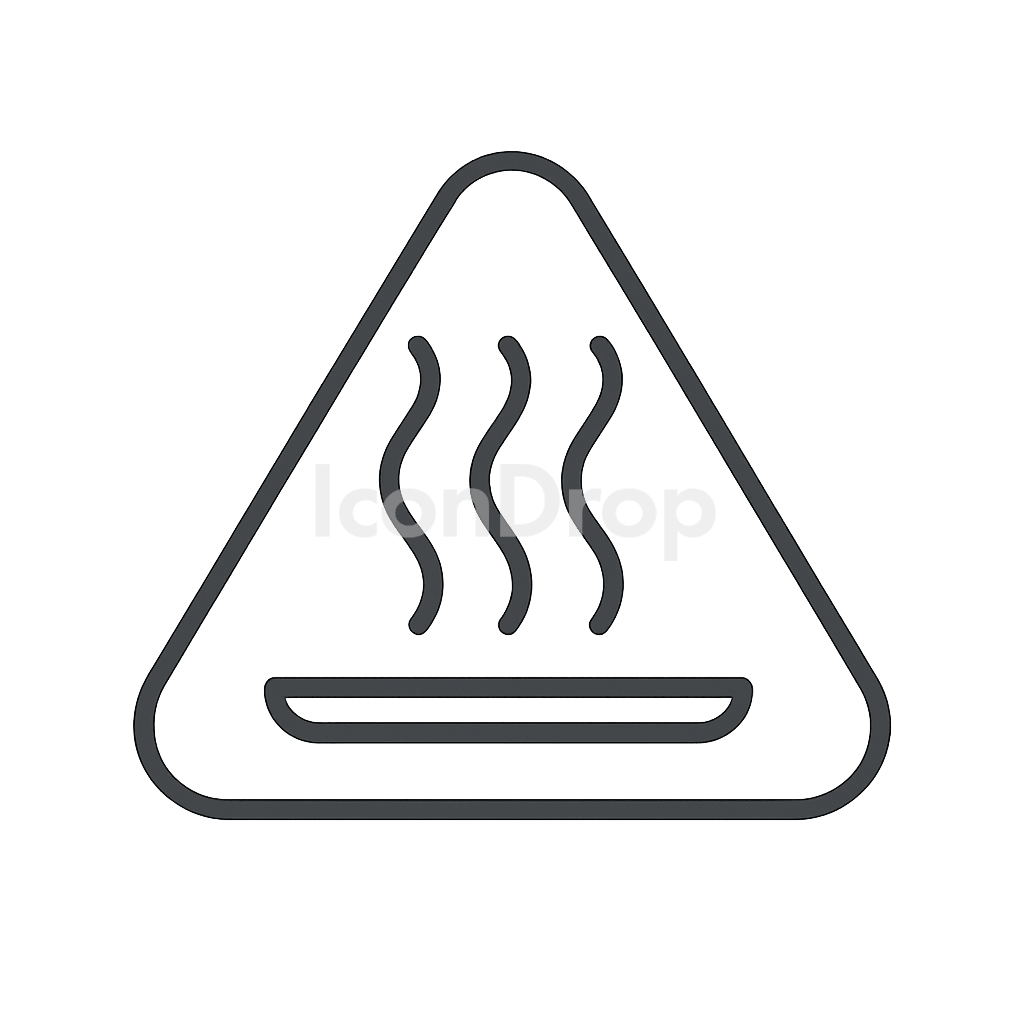 Caution Hot Icon Outline