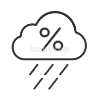 Chance Of Rain Icon Outline