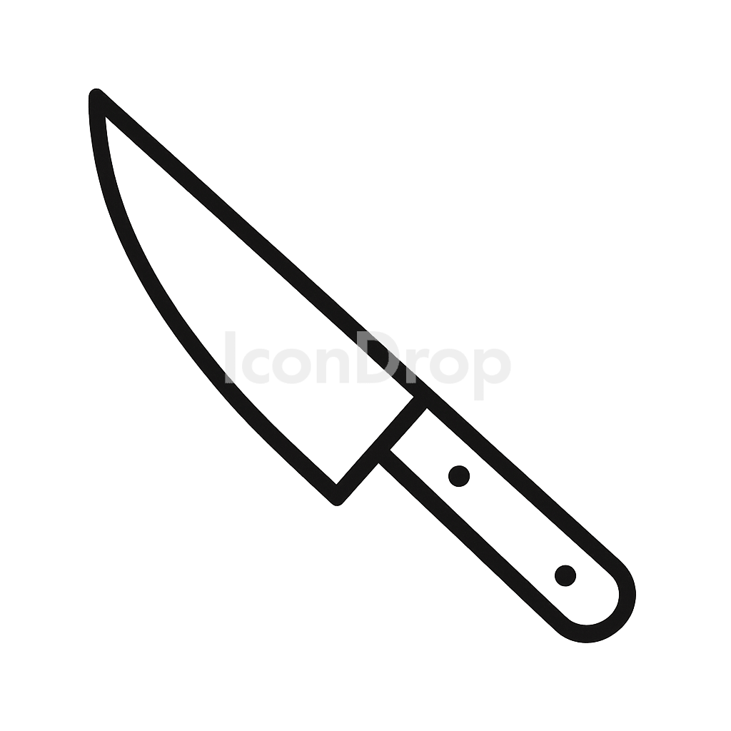 Chef Knife Icon Outline