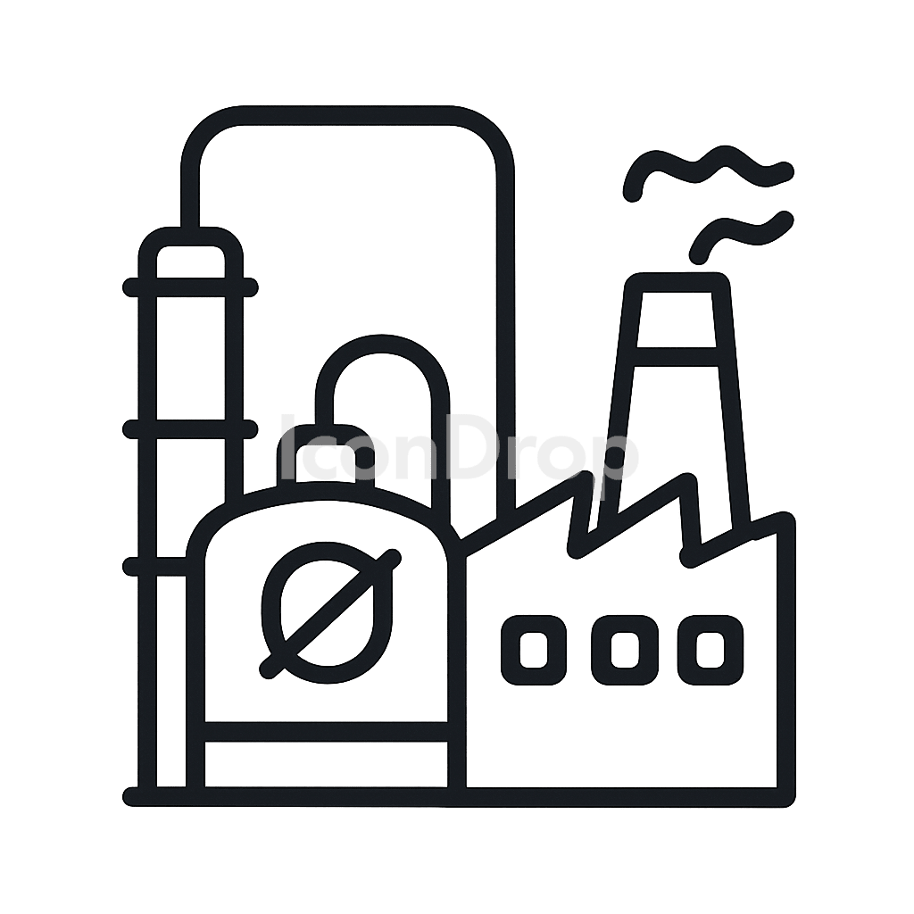 Chemical Plant Icon Outline