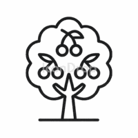 Cherrytree Icon Outline