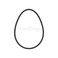 Chicken Egg Icon Outline
