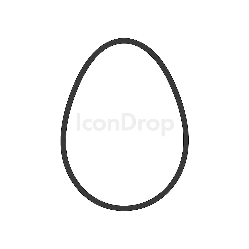 Chicken Egg Icon Outline