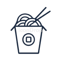 Chinese Food Icon Outline