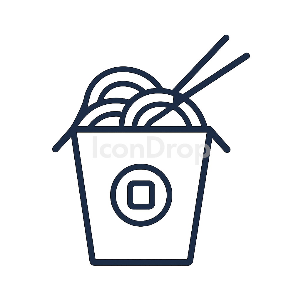 Chinese Food Icon Outline