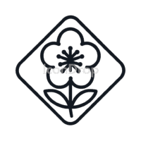 旧正月(チャイニーズニューイヤー)の花アイコン(アウトライン)