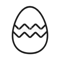 Chocolate Egg Icon Outline