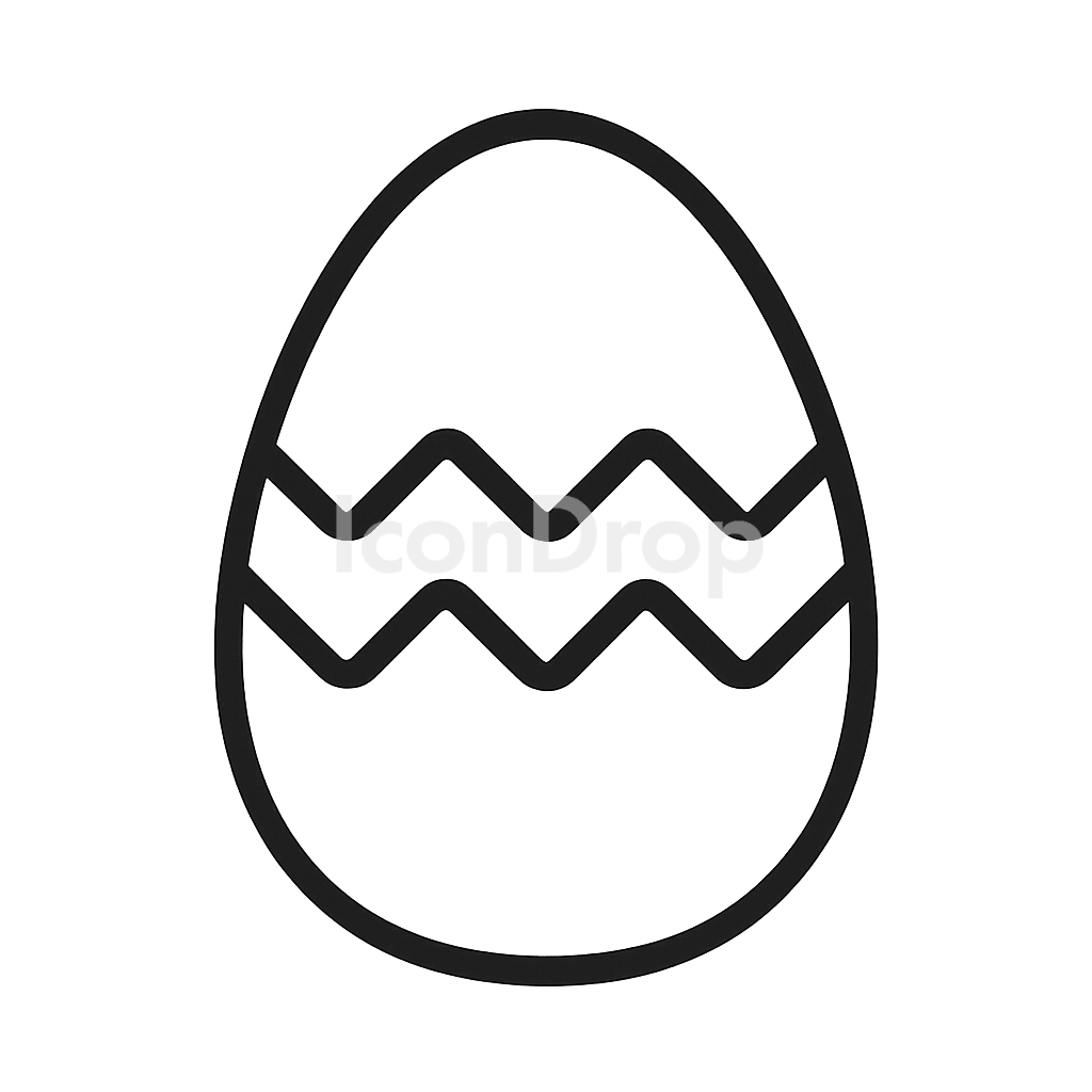 Chocolate Egg Icon Outline