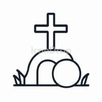 キリスト教のイースターアイコン(アウトライン)