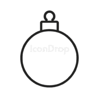 Christmas Ball Icon Outline