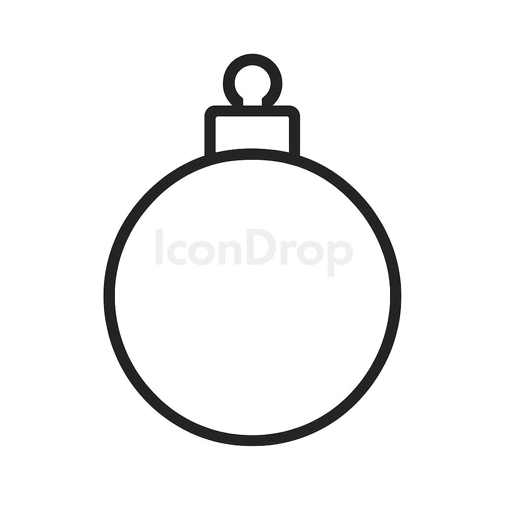 Christmas Ball Icon Outline