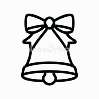 Christmas Bell Icon Outline