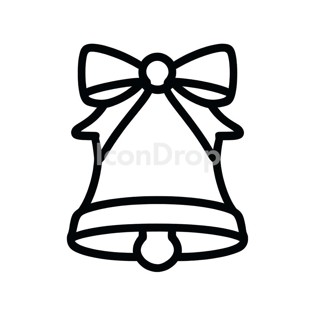 Christmas Bell Icon Outline