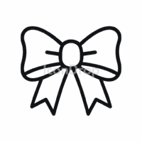 Christmas Bow Icon Outline
