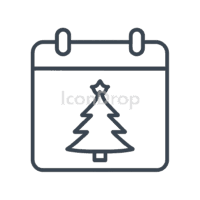 Christmas Calendar App Icon Outline