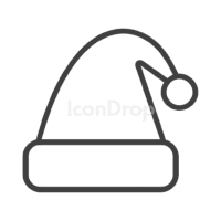 Christmas Cap Icon Outline