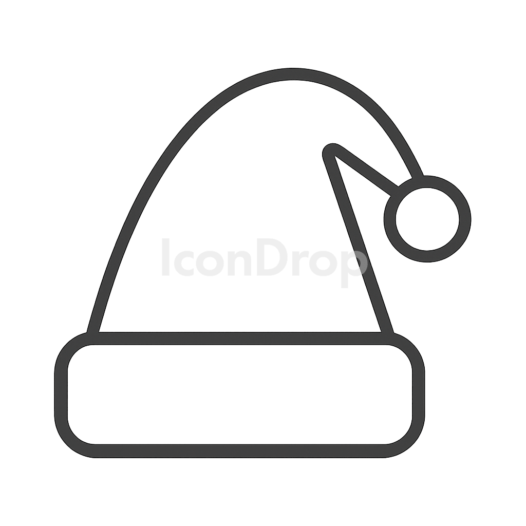 Christmas Cap Icon Outline