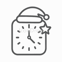 Christmas Clock App Icon Outline