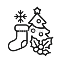 Christmas Elements Icon Outline