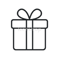 クリスマスギフトボックスのアイコン(アウトライン)