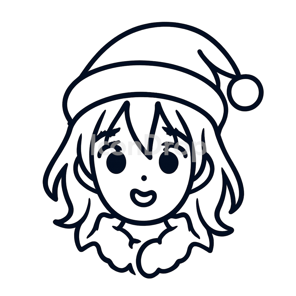 Christmas Icon Anime Outline