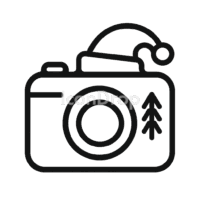 Christmas Icon Camera Outline