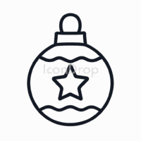 Christmas Icon Decoration Outline
