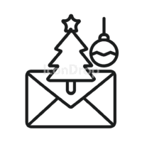 Christmas Icon For Email Signature Outline