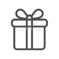 クリスマスプレゼントのアイコン(アウトライン)