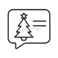 Christmas Icon Messages Outline