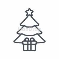 Christmas Icon Minimalist Outline