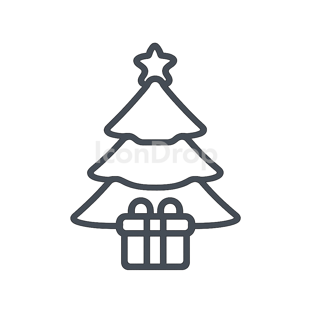 Christmas Icon Minimalist Outline