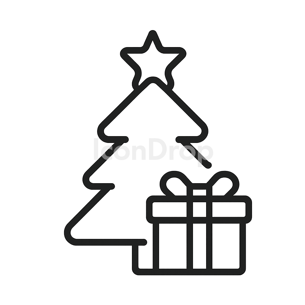 クリスマスのアイコン アウトライン