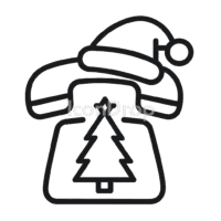 Christmas Icon Phone Outline