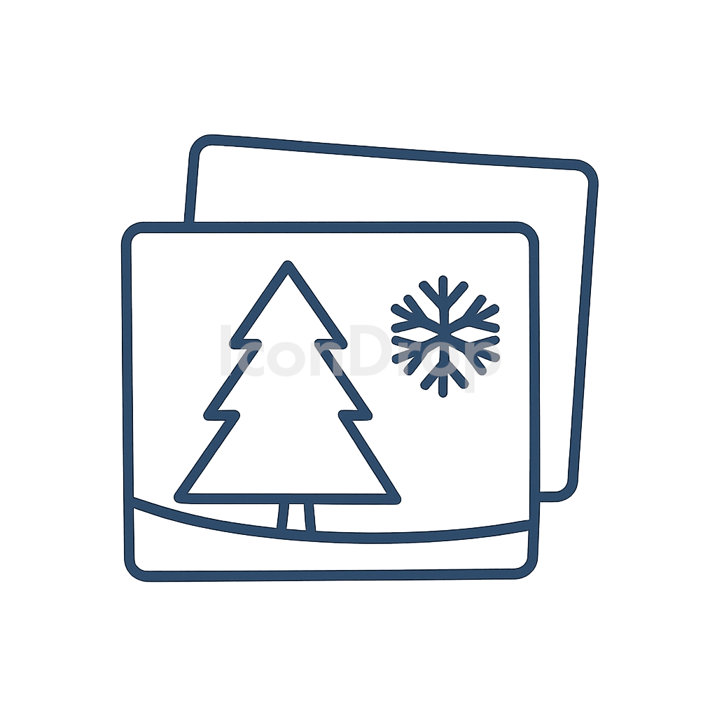 Christmas Icon Photos Outline