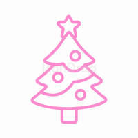 Christmas Icon Pink Outline