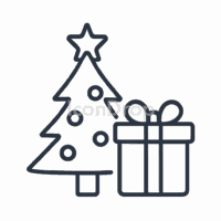 Christmas Icon Silhouette Outline