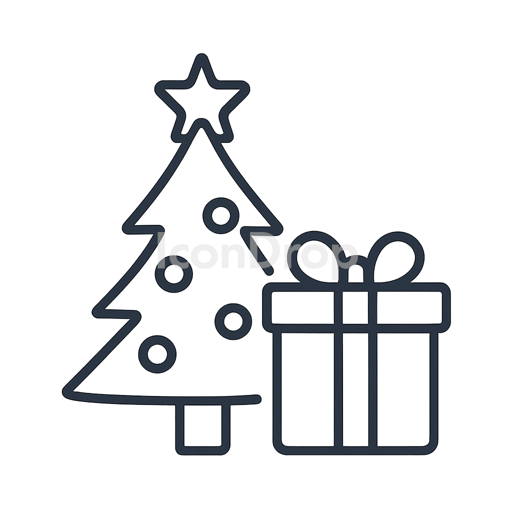 Christmas Icon Silhouette Outline