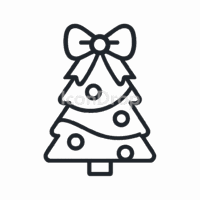 Christmas Icon Simple Outline