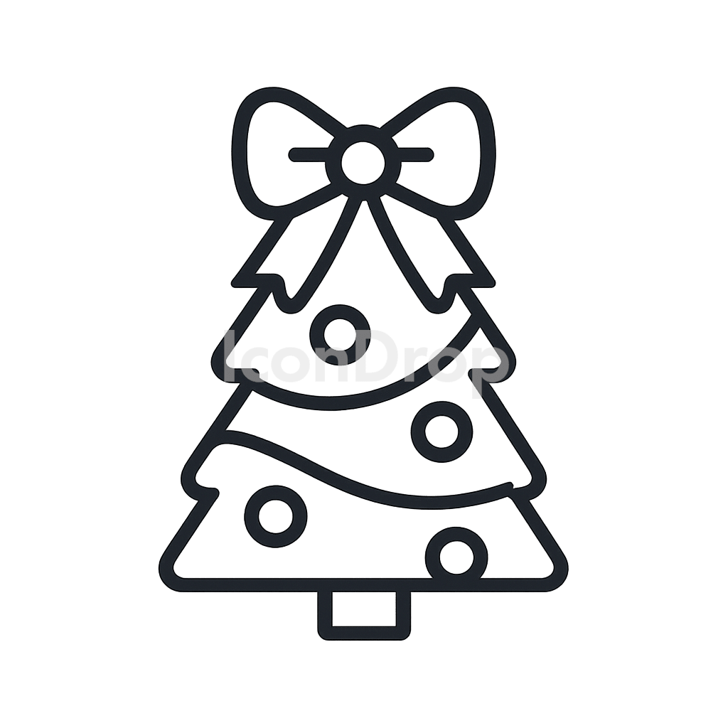 Christmas Icon Simple Outline