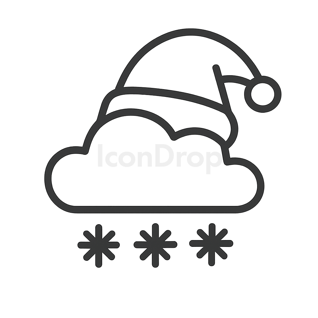 Christmas Icon Weather Outline