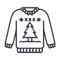 Christmas Jumper Icon Outline