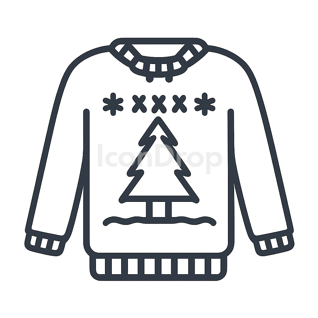 Christmas Jumper Icon Outline