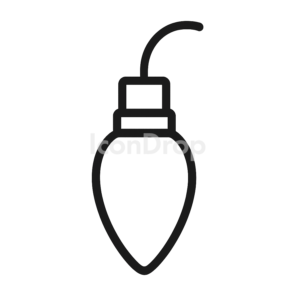 Christmas Light Icon Outline