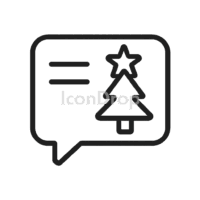 Christmas Messages App Icon Outline